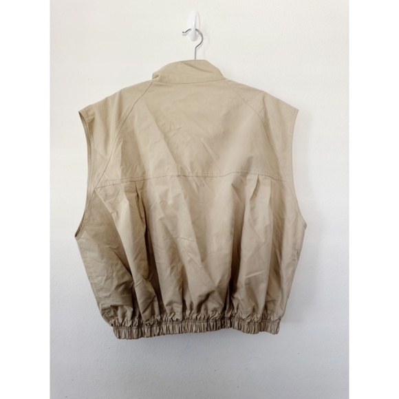 NWT The Frankie Shop Lance Sleeveless Bomber Jacket Beige XS/S - Picture 3 of 4